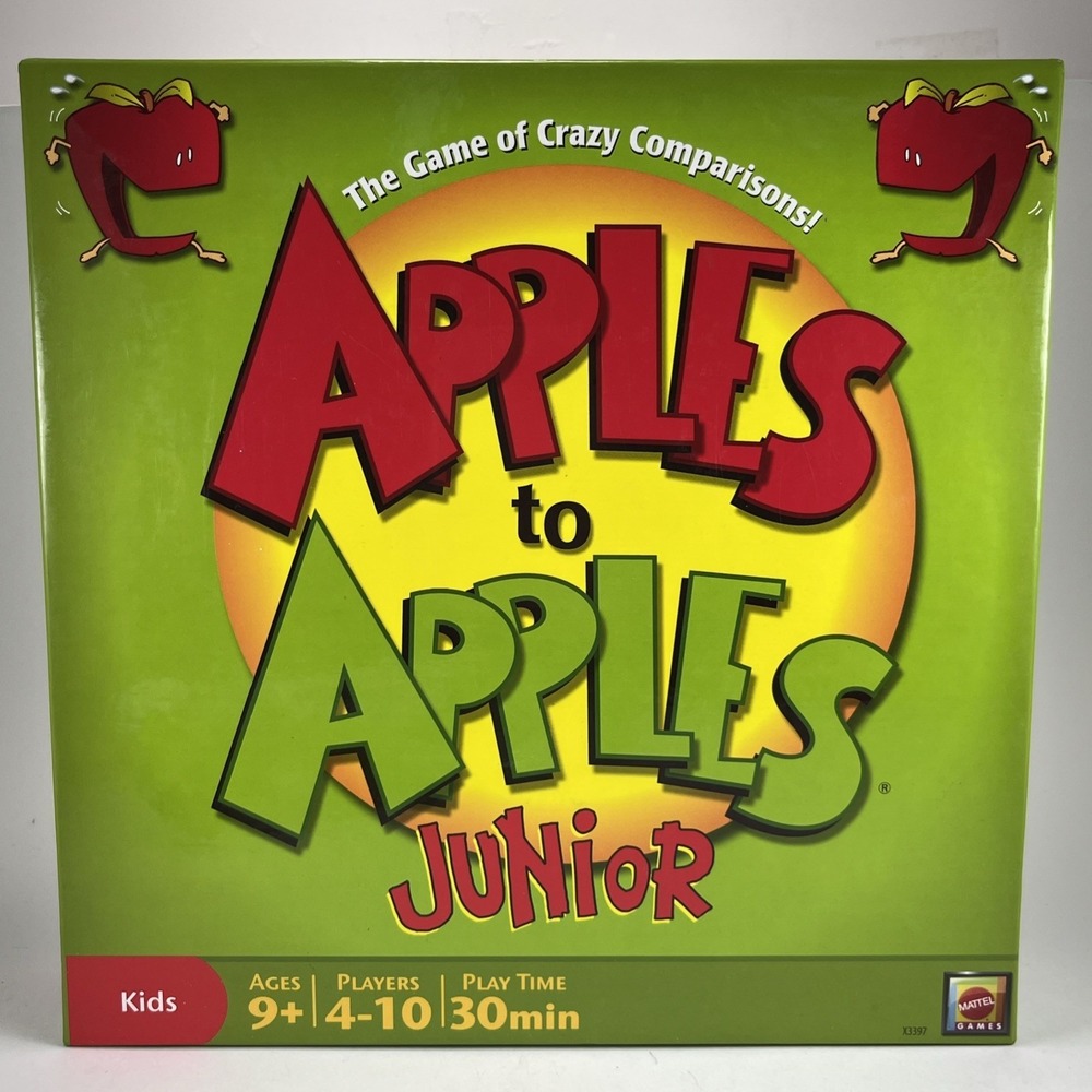 Apples to Apples Junior: The Game of Crazy Comparisons Mattel  - Complete Almost